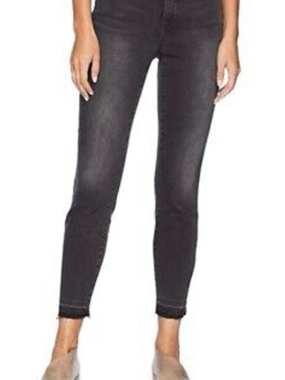 NYDJ Ami High-Rise Skinny Jeans in Charcoal Black
